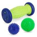 Massage Ball - 3 in 1 - with Foot Roller & Spiky Balls, Plantar Fasciitis Relief and Heel Spur Relief, Foot Roller Massage and Trigger Point Ball