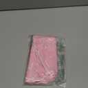 4 Pcs Pink Bow Placemats Coquette Embroidered Place Mats Pink Cotton Decorative Table Mats for Home Wedding Baby Shower Birthday Party Decor(Round Embroidered)