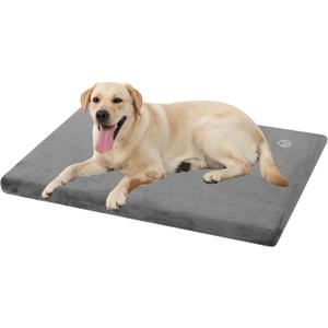 EMPSIGN Stylish Dog Bed Mat Dog Crate Pad Mattress Reversible (Cool & Warm), Water Proof Linings, Removable Machine Washable Cover, Firm Support Small to XX Large Dogs, Grey,XL(41''''*28''''*3'''')