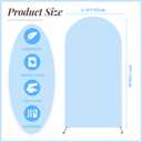 4FT Wedding Arch Cover - Spandex Fitted Round Top Arch Backdrop Stand Cover for Wedding Ceremony, Birthday Party, Banquet Decoration, Blue