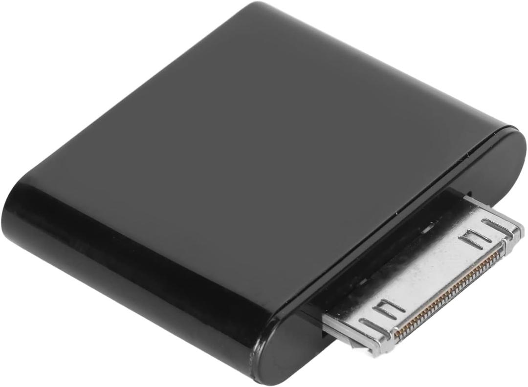 30 Pin Bluetooth Adapter, 2.422.480GHz Stereo Audio Adapter, 10M Bluetooth Dongle Adapter Transmitter, for s Manufactured After 2007 (Black)