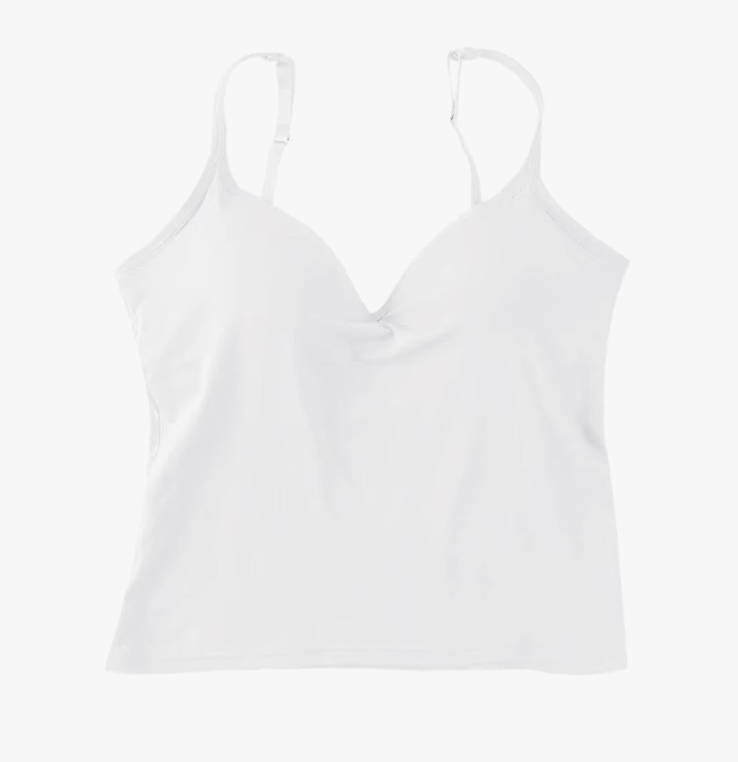 Women's Padded Vest V neck Can Stretch Sleeveless Vest with Naughty Strap, Size L