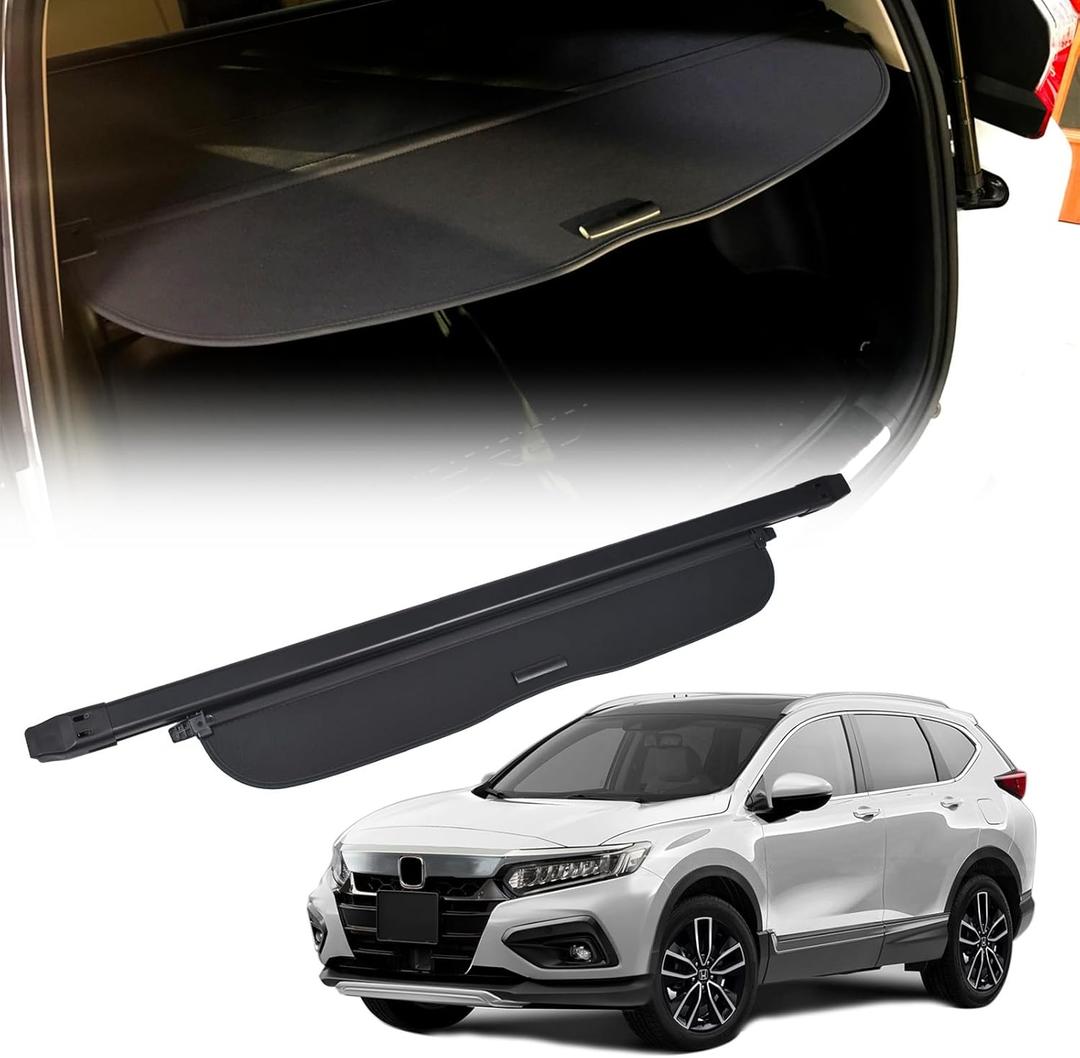 Retractable Rear Cargo Cover, Replacement for 2023 2024 2025 Honda CRV Truck Cargo Cover, Cargo Cover Replacement for CRV Hybrid 2023-2024 Trunk Cargo Security Shade Cover Shield