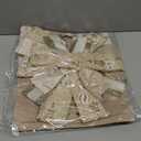 Ivory and Champagne Gold Christmas Tree Topper Bow 13 x 53 Inch Large With Streamer and Bauble Patterns for Xmas Tree Wreaths Door Staircase Home Decor