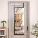 Hasipu Full Length Door Mirror 44"x16" Over The Door Hanging Mirror Large Wall Mounted Mirrors for Bedroom Living Room Bathroom Dorm