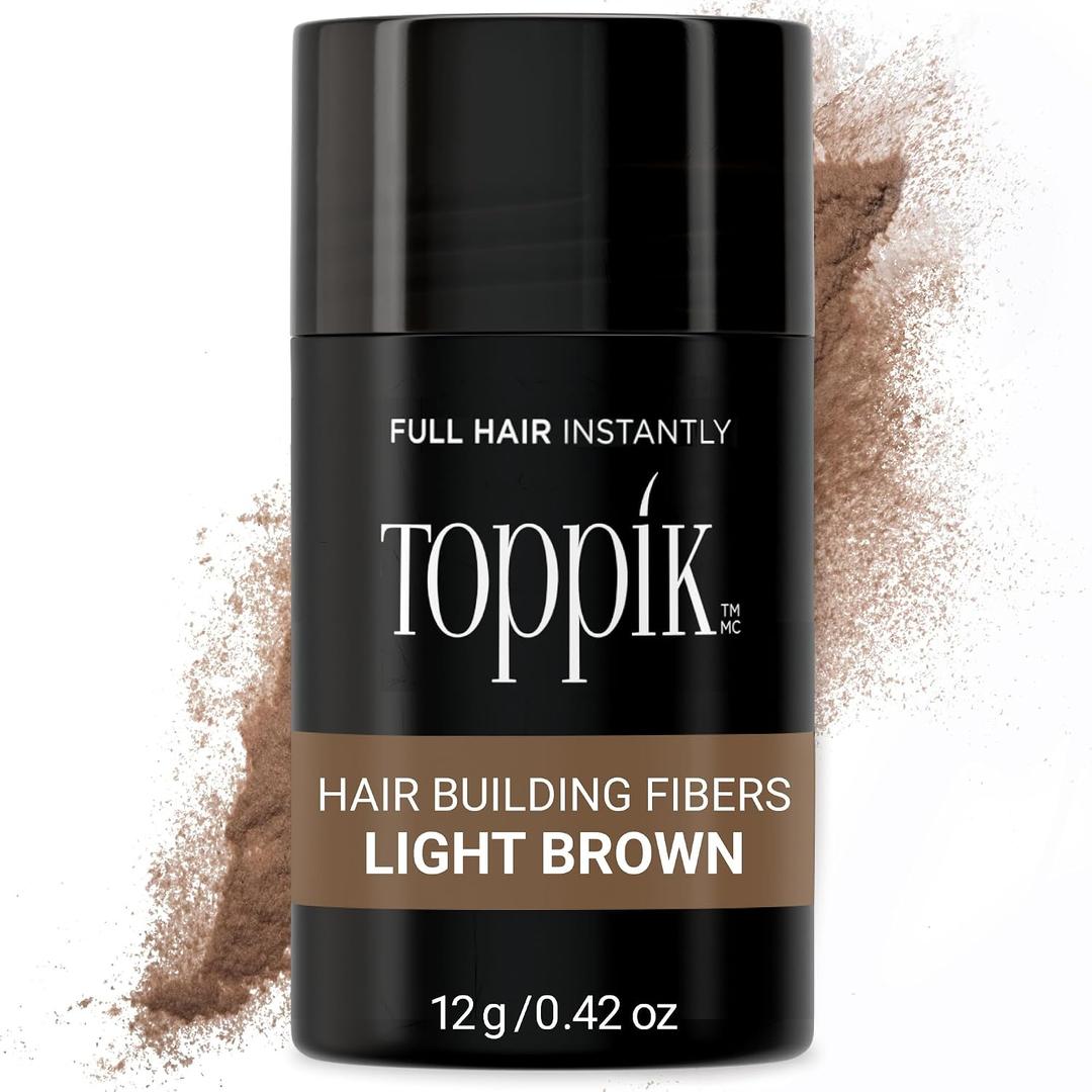 Toppik Hair Building Fibers, Fill In Fine or Thinning Hair Instantly Thicker, Fuller Looking Hair 9 Shades,4 size options