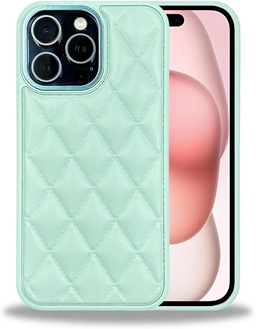 ZHEGAILIAN for iPhone 15 Pro Max Case, Military-Grade Protection, All-Around Shockproof Corners, Stylish Leather Phone Case for iPhone 15 Pro Max - Blue