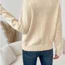 GORGLITTER Women's Button Down Cardigan Knit Sweaters Old Money Clothes Cozy Holiday V Neck Long Sleeve Cardigans Tops (L)