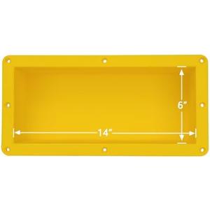 Uni-Green Ready Tile Small Shower Niche Footrest 16" x 8" x 4"（Inside 14" × 6" × 4") for Foot Rest and Soap Holder Recessed Wall Niche Insert, Tileable Niche for Shower Shaving