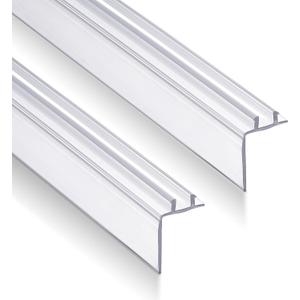 Frienda 2 Pack 26 Inch Two-pronged Shower Vinyl Sweep and Seal Top or Bottom Seal Accent Drip Vinyl Universal Use for Top or Bottom for Home or RV Showers (Straight Edge)