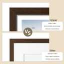 YESKAY 5x7 Picture Frame - 5 x 7 Photo Frame Made of Solid Oak Wood and Real Glass,Display Picture 4x6 with Mat or 5x7 Without Mat,5 by 7 Frames for Wall & Tabletop(Color Walnut)