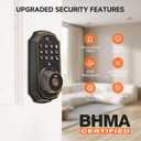 YHV Keyless Entry Door Lock with Camera Fingerprint Smart Door Lock with App Remote Control, Wi-Fi Connected Electronic Keypad Code Deadbolt Auto Unlock for Front Door