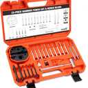 HORUSDY 23-Piece Punch Set Roll Pin Punch Set and Hammer with Bench Block, Punch Tool Ideal for Maintenance