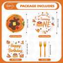 96Pcs Pancakes 1st Birthday Party Decorations, Serves 24 | Pancakes Plates and Napkins Our Short Stack is Turning One Tableware Set for Breakfast Pancake 1st Birthday Party Supplies