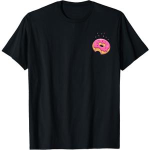 Pink Sprinkle Donut Pocket Doughnut Lovers T-Shirt, Size: L