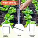 100 Pack Landscape Staples with Gasket Caps, 6 Inch Garden Stakes, U-Shaped Pins for Tube, Lawn Fence Pins for Landscape Fabrics Irrigation Tubing and Weed Barriers