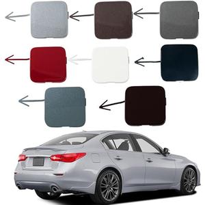CZShiYue Car Rear Bumper Tow Hook Cover Cap Towing Eye for Infiniti Q50 2014 2015 2016 2017 2018 850714GA0A 85071-4GA0A Trailer Cover (Silver, Right Passenger Side)