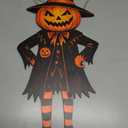 Vintage Halloween Decorations Retro Wooden Door Sign Halloween Wall Decor Door Hanger Decorations Horror Spooky Pumpkin Wood Sign