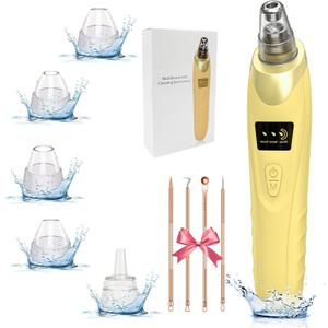 Blackhead Remover Pore Vacuum, Facial Pore Cleaner-5 Suction Power,5 Probes, USB Rechargeable Blackhead Vacuum Kit Electric Acne Extractor Tool for Adult