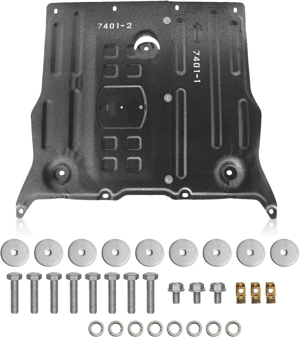Front Skid Plate Compatible with Tesla Model 3 2017-2025 & 2020-2025 Tesla Model Y Under Engine Guard Cover Splash Shield Cover Chassis with Install Accessories