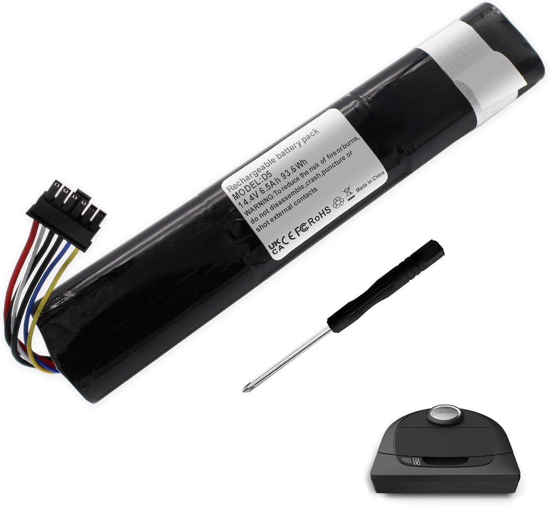 6800mAh for Neato Battery Robotics Replace Parts Replacement for Neato D7 D6 D5 D5 D4 D3 Battery Robot Vacuums, Black 14.4V