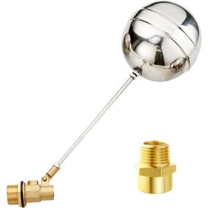 Joywayus 1 inch Thread Float Ball Valve Floating Ball-cock Tank Ballcock Fittings Automatic Water Level Control Switch