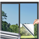 Window Privacy Film, One Way Window Tint for Home, Static Cling Anti UV Sun Blocking Reflective Mirror Film, Heat Control See Out Not in Glass Tinting, Silver, 17.5" x 78.7"