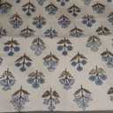 Brown Blue Pillow Covers 18x18 Set of 2 Boho Block Print Floral Pillow Cases Vintage Flower Pattern Decorative Throw Pillows Linen Outdoor Decor Farmhouse Cushion Cover for Couch Sofa Bed