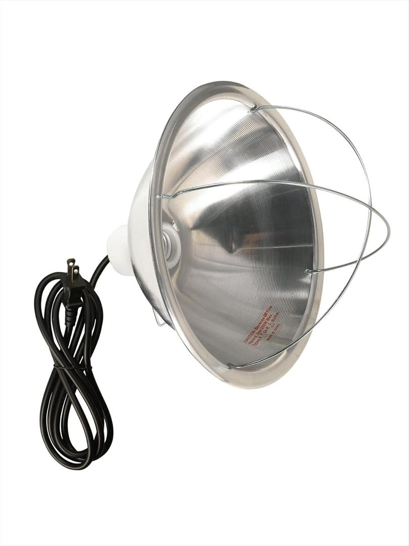 Woods 0165 Brooder Lamp with Bulb Guard;10.5 Inch Reflector and 6 Foot Cord (250 Watt; 18/2 SJTW); 0