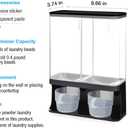 Conworld Laundry Detergent Dispenser, Wall-Mounted Scent Booster Beads Dispenser for Laundry Organizer, Laundry Beads Container, Rice Dispenser, Black