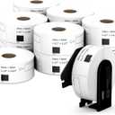 Compatible Standard Address Labels Replacement for Brother DK-1201 (1.1" X 3.5), Use with Brother QL Label Printers (12 Rolls + 1 Reusable Cartridge, 400 Labels/Roll)
