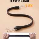 15'' Rubber Bungee Cords Heavy Duty Outdoor with 27" Max Stretch & Over 176 lbs Load, 100% EPDM Black Bungee Straps with Crimped S Hooks for Cargo, Tarps, Truck, Motorcycle, Weatherproof (50 Pack)