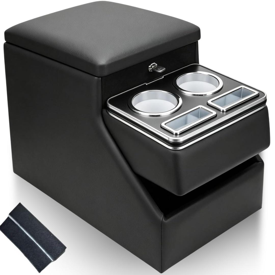 Truck Center Console Organizer with Lock Between Seat