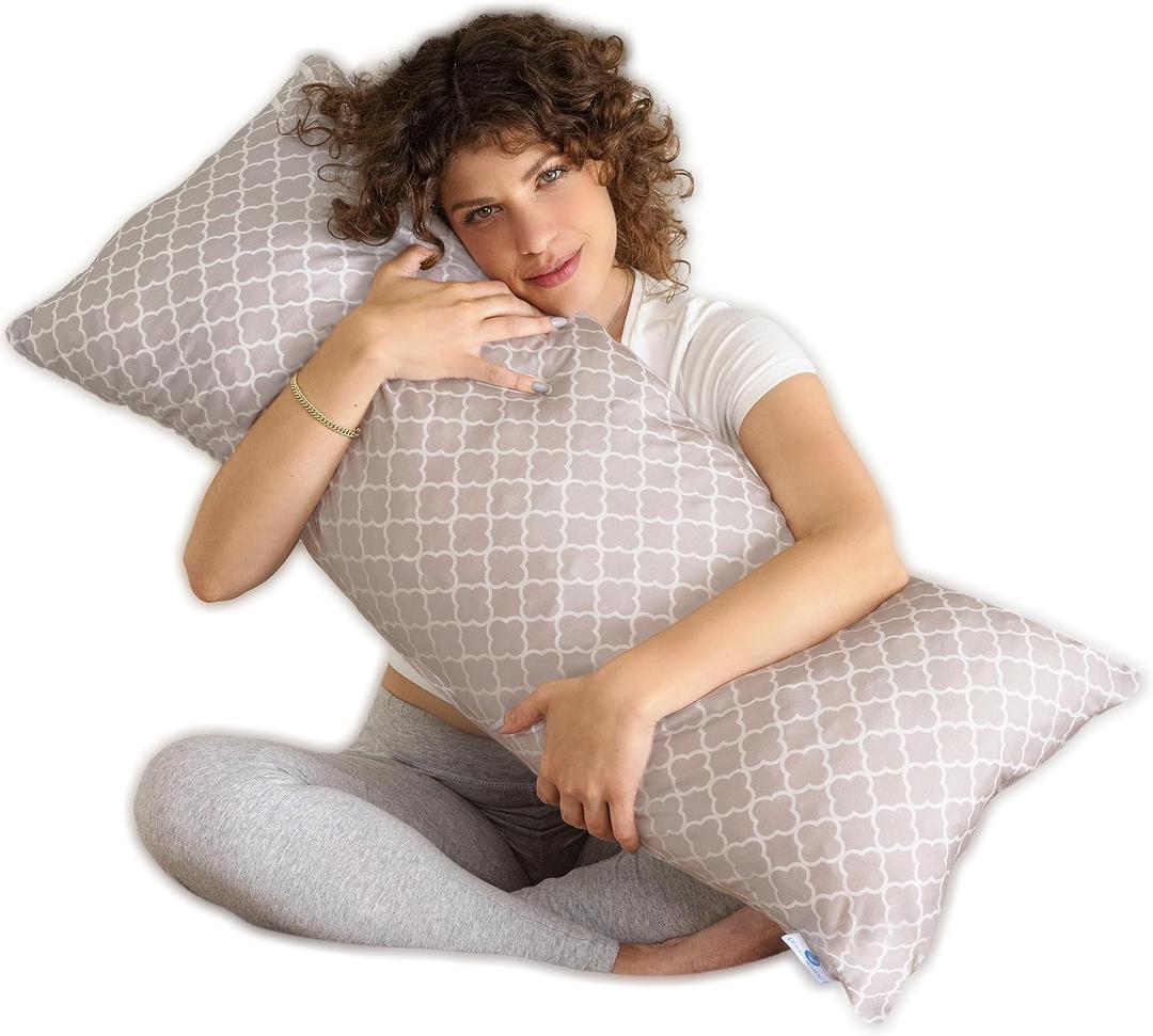 Pharmedoc Body Pillow, Pregnancy Pillow, Side Sleeper Pillow, Body Pillow for Adults, Memory Foam Pillow, Arabesque