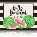 Zhanmai Welcome Mats Door Mat Indoor Entrance Cute Decorative Outdoor Doormats Non Slip Outside Door Mats for Front Spring Rugs, 16" x 28"(Watermelon)
