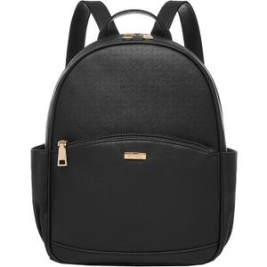 Marvolia Mini Backpack for Women - Leather Backpack Cute Backpacks with Multiple Pockets for Travel College Work - Black