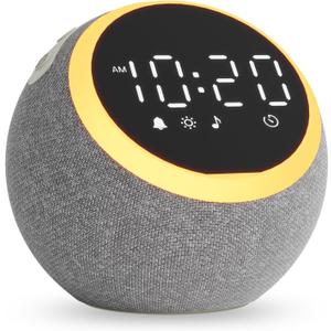 Sound Machine White Noise Machine with 25 Soothing Sounds, 5W Speaker, Dimmable Alarm Clock for Bedroom with Night Light, 1 Alarm, Sleep Timer, Ideal Gift for Baby, Kids, Adults, Seniors