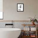 arteWOODS Funny Donkey Bathroom Wall Art - Rustic Farmhouse Wall Decor with Humorous Quotes Black Framed Print Artwork Cute Animal Pictures for Shower Toilet Restroom Kid's Washroom 8x10 Inch