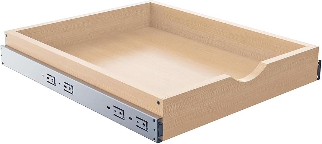 Pull Out Drawers for Cabinet Wood Slide Out Cabinet Organizer and Storage Cabinet Kitchen Drawers Slide Out Shelves Pull Out Shelves in Kitchen Pantry Bathroom with Soft Close 15"W x 22"D x 3"H