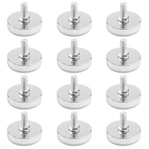 Antrader 12 PCS Adjustable Screw On Leveling Feet M10 x 20mm Thread Furniture Glide Legs 50mm(2") Base Diameter