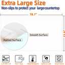 Warome Silicone Mat,78.7x 23.6 Heat Resistant Mats for Countertop,Extra Large Countertop Protector Mat, Cuttable Kitchen Counter Mat, Silicone Mats for Kitchen Counter/Crafts- White Translucent