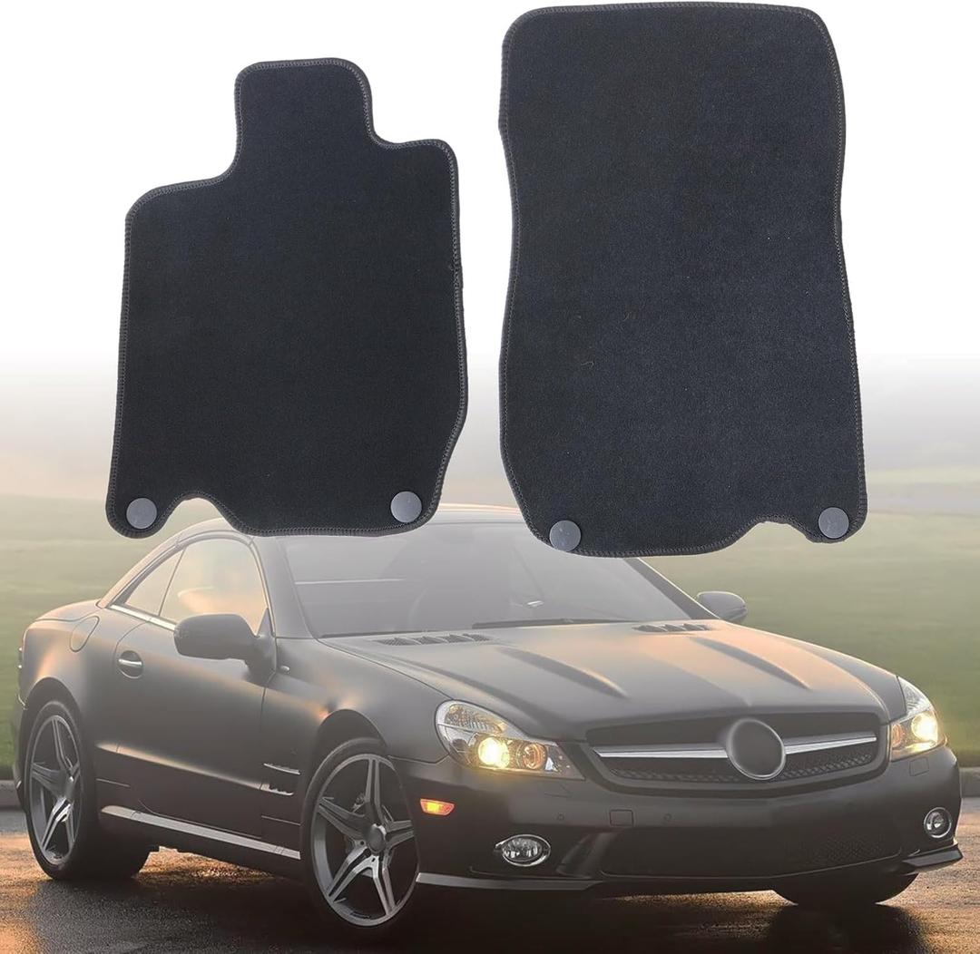 GXARTS Car Waterproof Floor Mats Carpet Full Set Fit for Mercedes-Benz SL-Class R230 2002 2003 2004 2005 2006 2007 2008 2009 2010 2011 | All-Weather Protect, Velour Automobile Floor Liner Accessories