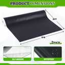 Pushglossy 2 Roll EPDM Rubber Roofing Membrane 50 Mil, 39" x 20 Ft, Black