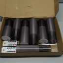 Homemory Grey Flameless LED Candles with Remote & Timer, Battery Operated, Fake Candles, Modern Home Decor, or Outdoor Events Set of 7 (Gray)