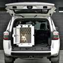 K9 Kennel Boss - Heavy Duty Fully Collapsible Powder-Coated Aluminum Dog Crate - Medium (White)