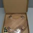 Round 11.8" Acacia Wood Decorative Tray  Farmhouse Wood Riser Pedestal Stand for Kitchen and Bathroom Decor, Counter Display, Vanity Tray (Large, 11.8" Dia)