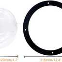 Clear Acrylic Dome, Dog Fence Window with Air Holes,Playground Clear Pet Dome View,Dog Bubble Peek Window, Inside Length 11.8 Inch and Deep 4.5inch 1 Pack