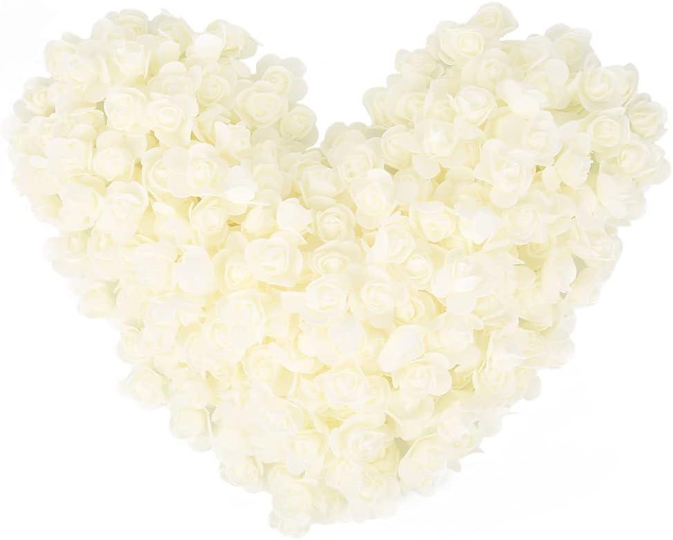500pcs Mini Foam Rose Heads, Ivory Artificial Flower Foam Fake Flower Bulk for DIY Crafts Wedding Bouquets Baby Shower Centerpieces Floral Arrangements Party Tables Home Decorations(Ivory) (500pcs Off White) 500pcs Mini Foam Rose Heads, Ivory Artificial Flower Foam Fake Flower Bulk for DIY Crafts Wedding Bouquets Baby Shower Centerpieces Floral Arrangements Party Tables Home Decorations(Ivory) (500pcs Off White)