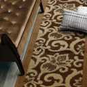 Custom Cut Hallway Runner Rug, Slip Resistant, 31 Inch Wide X Your Choice of Length, Lily Brown, 31 Inch X 9 feet