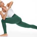 THE GYM PEOPLE Thick High Waist Yoga Pants with Pockets, Tummy Control Workout Running Yoga Leggings for Women (Green, L)